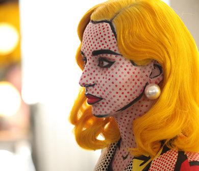 comic-book-lady. Check out this make-up artist as she painted a woman to 